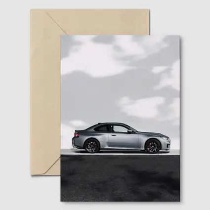 BMW M2 Coupe Silver Side Profile View