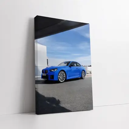 BMW M2 Coupe Blue Parked Outdoor Setting