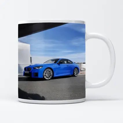 BMW M2 Coupe Blue Parked Outdoor Setting