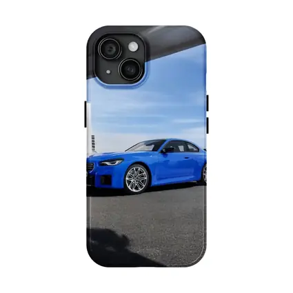 BMW M2 Coupe Blue Parked Outdoor Setting