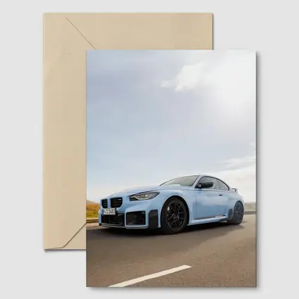 BMW M2 Coupe Light Blue On Road