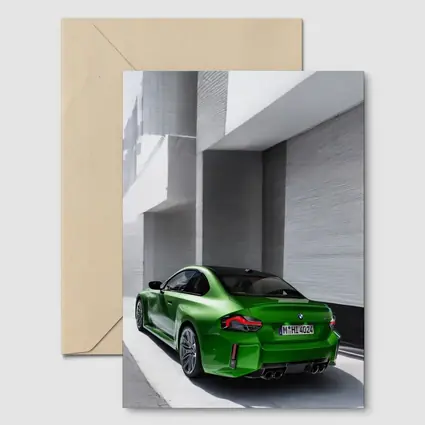 BMW M2 Green Coupe Urban Street Shot