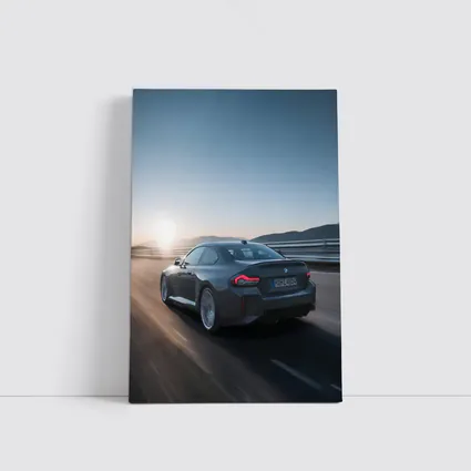 BMW M2 Gray Coupe Highway Sunset Drive