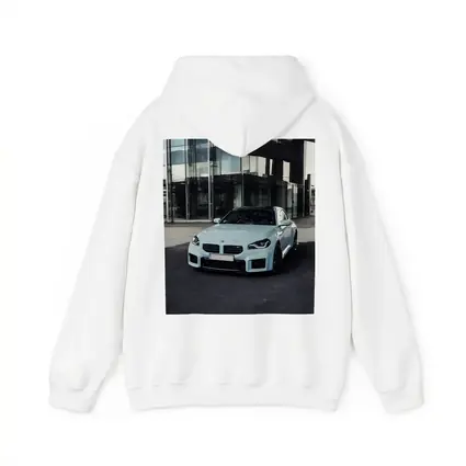 BMW M2 Light Blue Urban Building Background