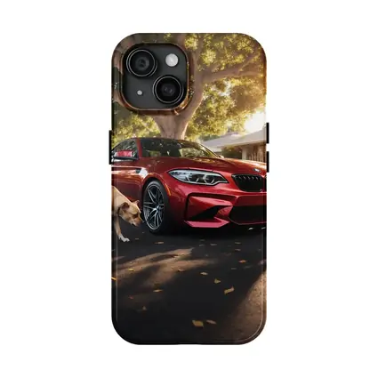 Red BMW M2 Parked With Dog Nearby