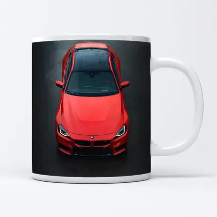 BMW M2 Red Top View Asphalt