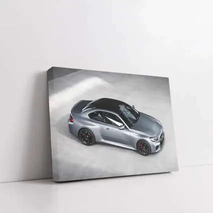 BMW M2 Coupe Gray Studio Top View