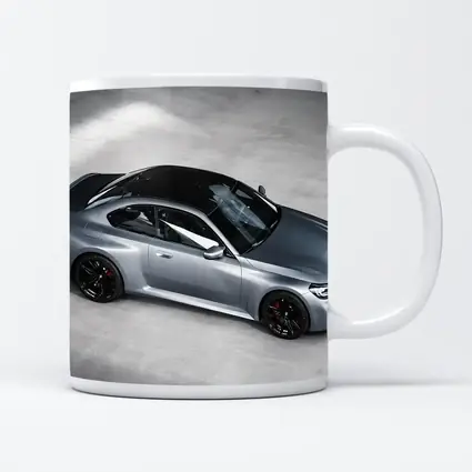 BMW M2 Coupe Gray Studio Top View