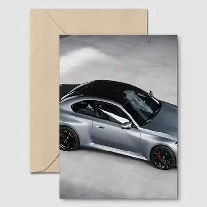 BMW M2 Coupe Gray Studio Top View