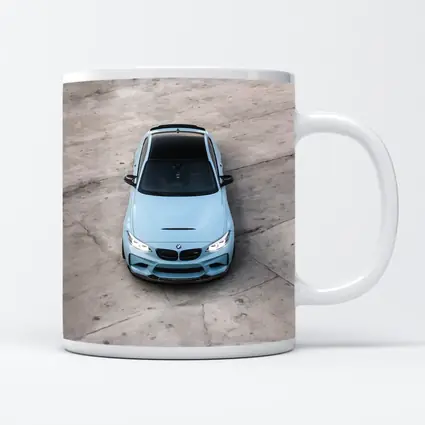 BMW M2 Light Blue Aerial Concrete