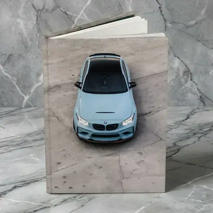 BMW M2 Light Blue Aerial Concrete