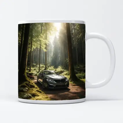 BMW M2 Parked in Sunlit Forest