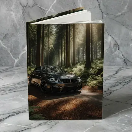 BMW M3 Parked in Sunlit Forest