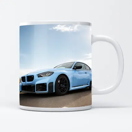 BMW M2 Light Blue On Open Road