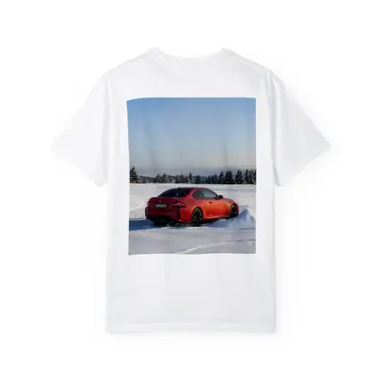 BMW M2 Red Coupe Winter Snow Drift