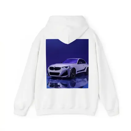 BMW 2 Series White Car Blue Studio