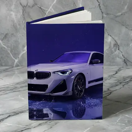 BMW 2 Series White Car Blue Studio