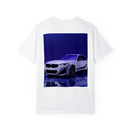 BMW 2 Series White Car Blue Studio
