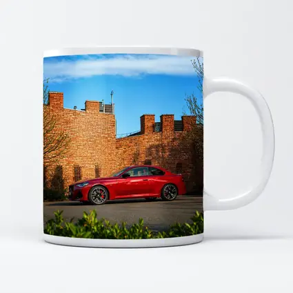 BMW M2 Red Coupe Brick Wall Setting