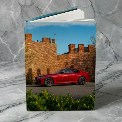 BMW M2 Red Coupe Brick Wall Setting