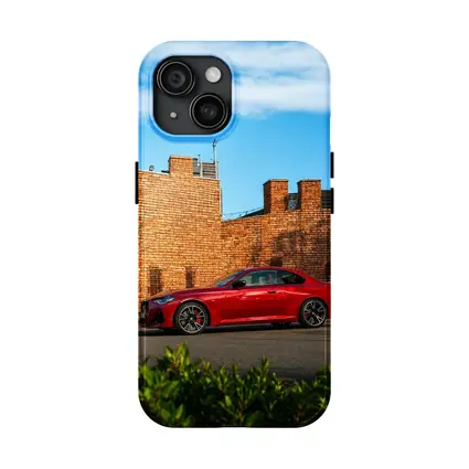 BMW M2 Red Coupe Brick Wall Setting