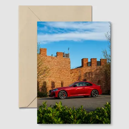 BMW M2 Red Coupe Brick Wall Setting