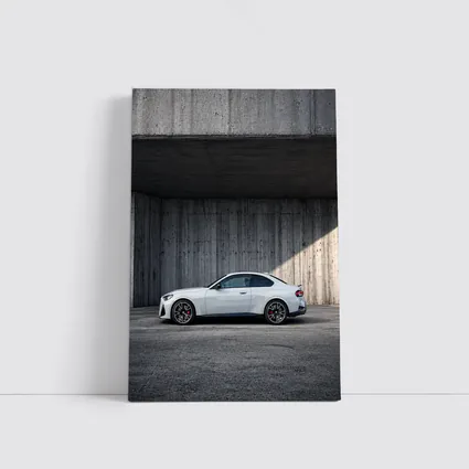BMW M2 Coupe Parked Against Concrete Wall