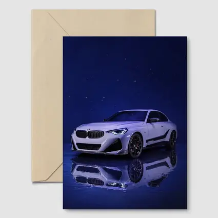 BMW M240i Coupe Under Starry Night Sky