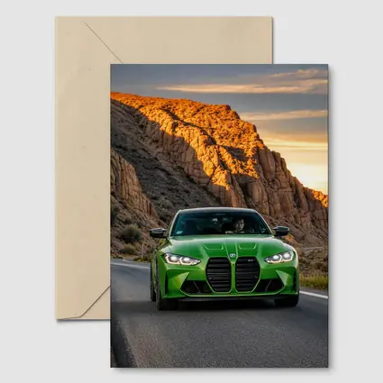 BMW M3 Green Canyon Desert Road Drive