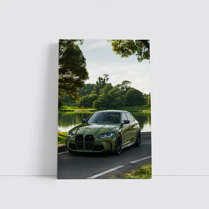 BMW M3 Green Sedan by Lakeside