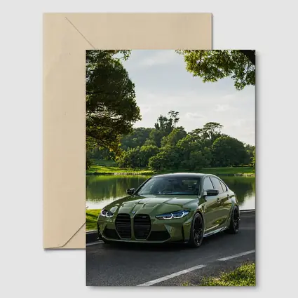 BMW M3 Green Sedan by Lakeside