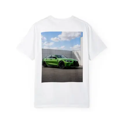 BMW M3 Green Sedan Urban Wall Background