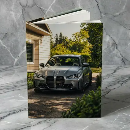 BMW M3 Grey Sedan Suburban Driveway