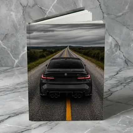 BMW M3 Black Rear Open Road