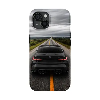BMW M3 Black Rear Open Road