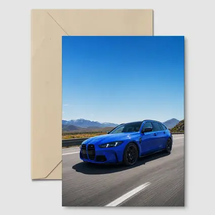BMW M3 Touring Blue Highway Mountain Drive