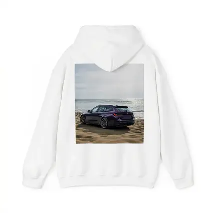 BMW M3 Touring Purple Beach Coastal View