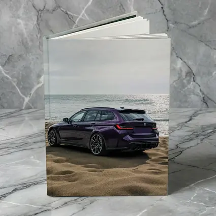 BMW M3 Touring Purple Beach Coastal View