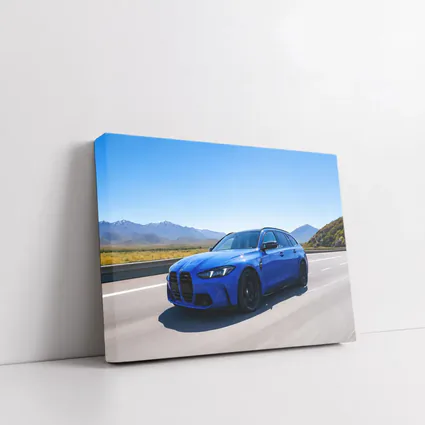 BMW M3 Touring Blue Highway Mountains Drive