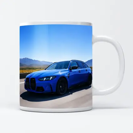 BMW M3 Touring Blue Highway Mountains Drive