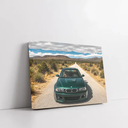 BMW M3 E46 Green Desert Road Drive