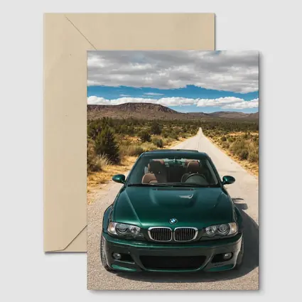 BMW M3 E46 Green Desert Road Drive