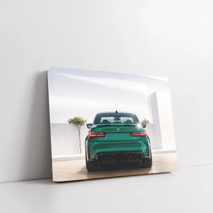 BMW M3 Green Rear View Showroom