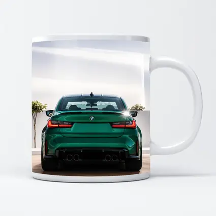 BMW M3 Green Rear View Showroom