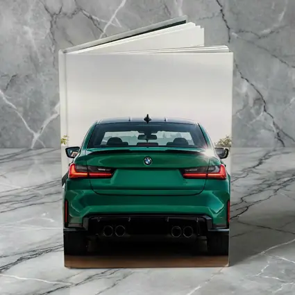 BMW M3 Green Rear View Showroom