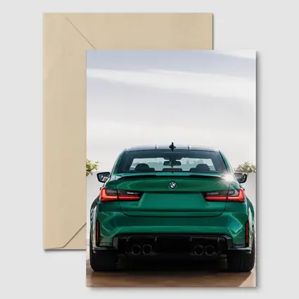 BMW M3 Green Rear View Showroom