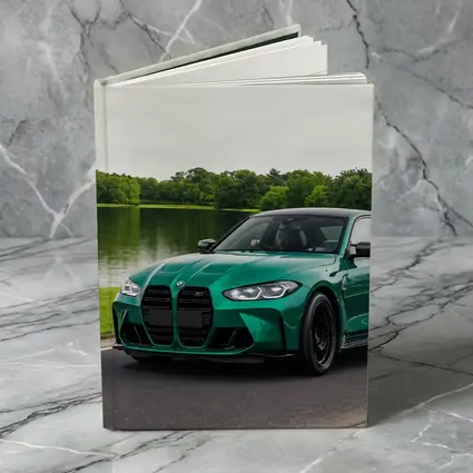 BMW M3 Green Sedan by Calm Lake