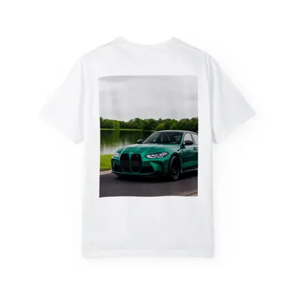 BMW M3 Green Sedan by Calm Lake