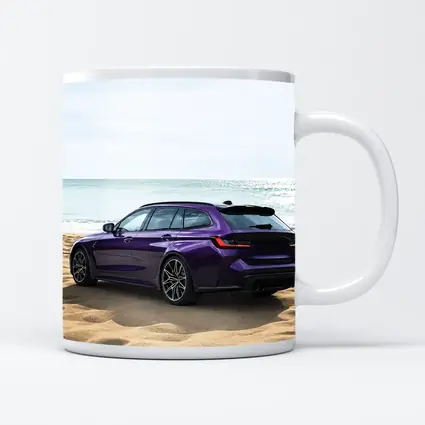 BMW M3 Touring Wagon Purple Beach Shore