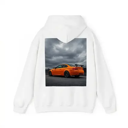 BMW M3 GTS Orange Under Stormy Sky